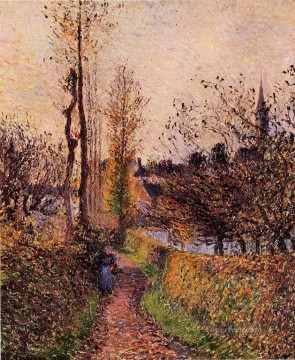  Path Oil Painting - the path of basincourt 1884 Camille Pissarro scenery